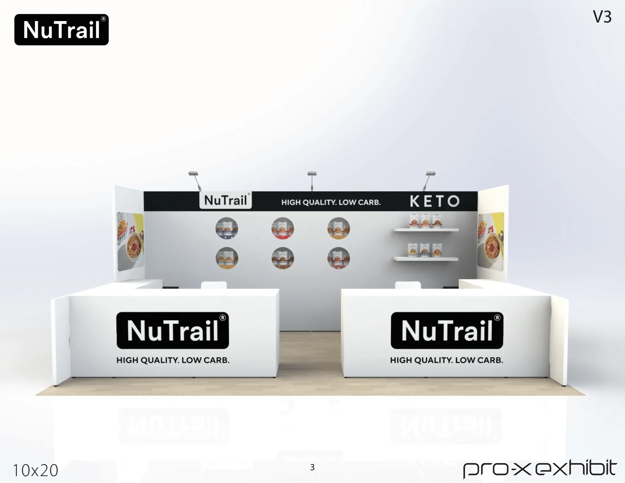 10x20 Inline booth design by Pro-X Exhibits